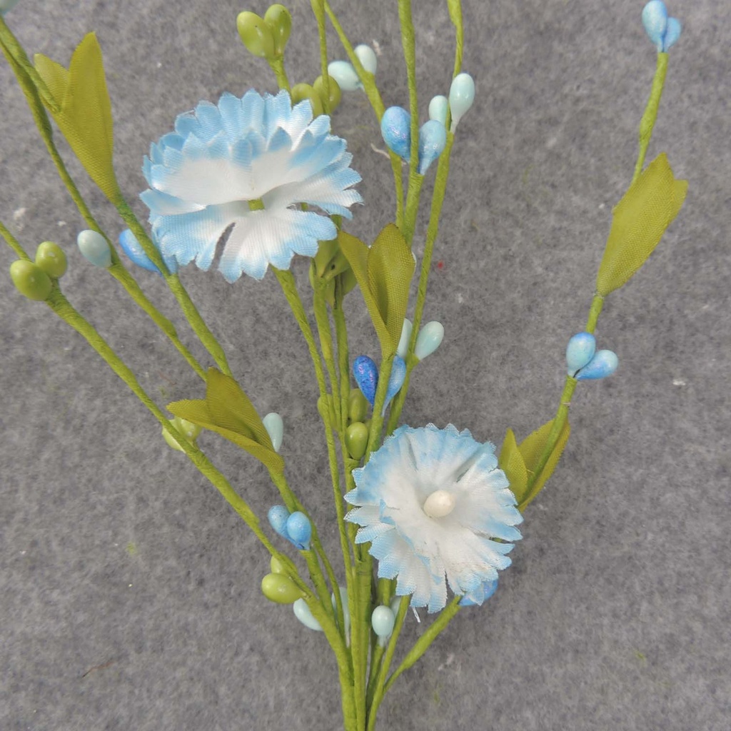 10" FLOWER/PIP BERRY PICK (6 PER BAG) BLUE/GREEN
