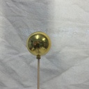 2" ORNAMENT BALL ON 18" PICK GOLD