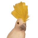 COCKATOO 10&quot; FEATHERED WHITE W/YELLOW COMB