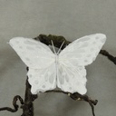 4.5"WHITE BUTTERFLY W/WHT MICA 8" WIRE