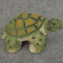 TURTLE WOOD 2"x3" GREEN/YELLOW 