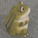 FROG SITTING WOOD 2" x 2.5"