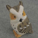 OWL WOOD 3&quot; x 5&quot; BROWN/WHITE