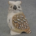 OWL WOOD 3.5x2.25&quot; BROWN/WHITE