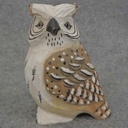 OWL WOOD 3.5x2.25" BROWN/WHITE