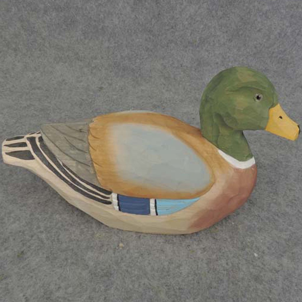 DUCK WOOD BLUE/BROWN/GREEN 8"