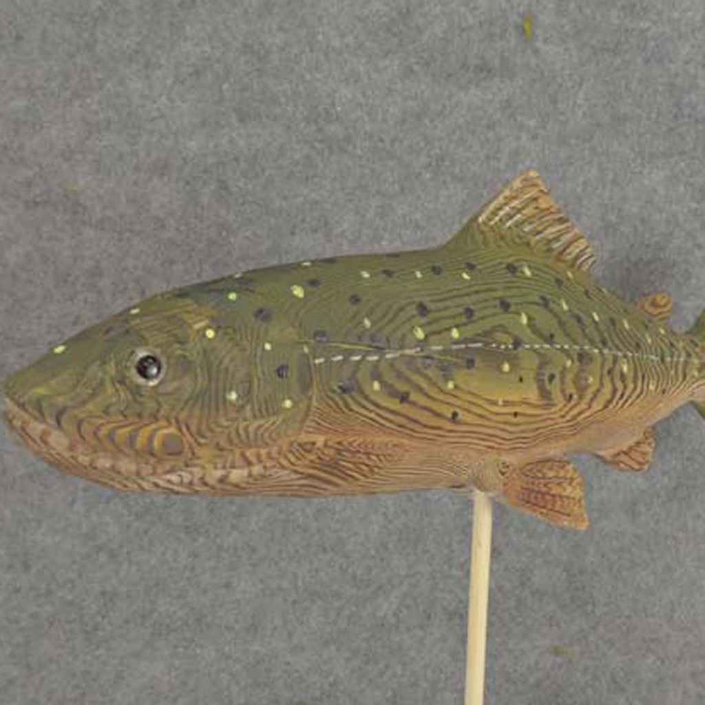 GAME FISH PICK WOOD 12&quot; x 4&quot; GREEN/SPECKLED