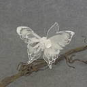 BUTTERFLY WHITE W/CLIP  6.5"