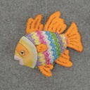 FISH RAINBOW W/HANGER  4"  ORANGE