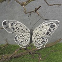 BUTTERFLY 5" BLACK/WHITE W/CLP LEOPARD PRINT