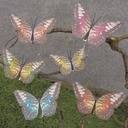 BUTTERFLY 3.5" STRIPE 6/AST ON CLIP (FEATHER)