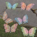 BUTTERFLY 3.5&quot; COLOR FADE CLIP 6/AST (FEATHER)