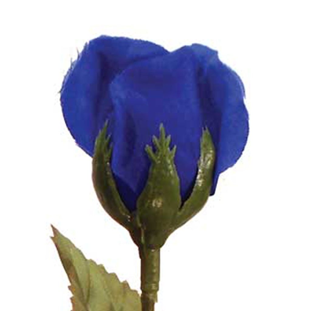 ROSE BUD SINGLE FRENCH ROYAL BLUE 14.5"