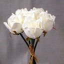 ROSE BUDS SATIN 11" BUNDLE X6