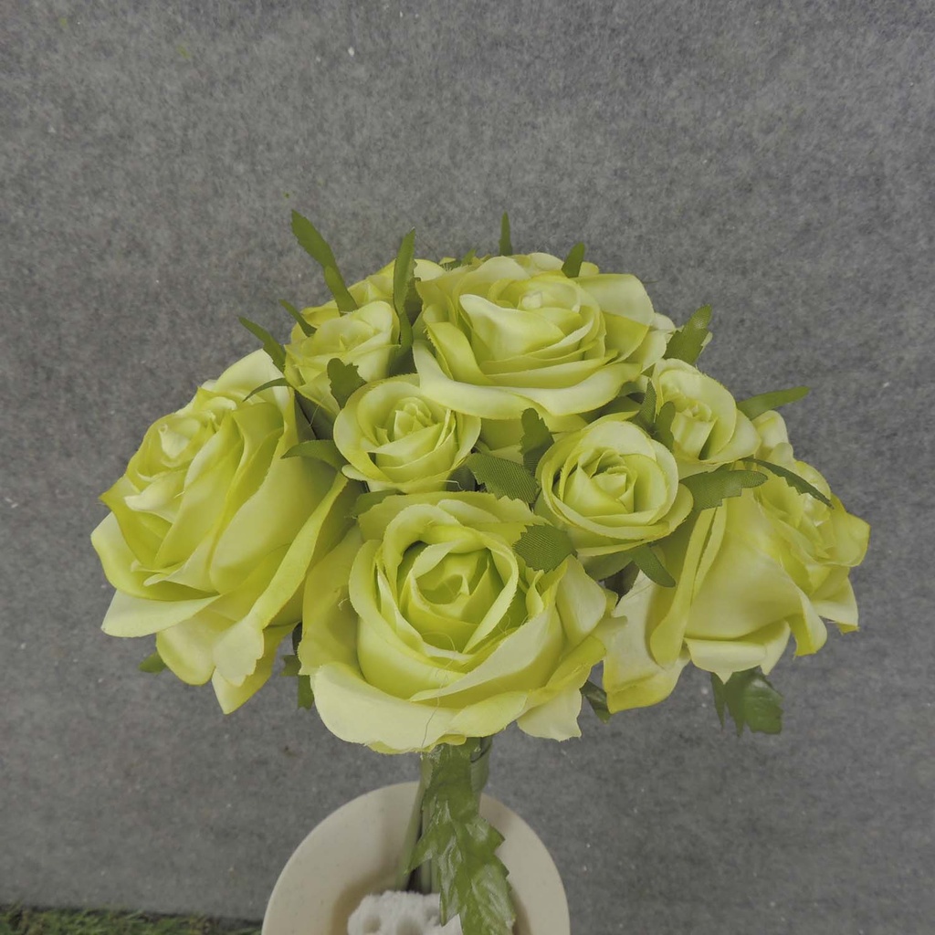 ROSE NOSEGAY/STANDING BOUQUET  LIME GREEN