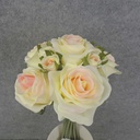 ROSE NOSEGAY/STANDING BOUQUET  LIGHT PINK/CREAM