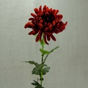 MUM SATIN SINGLE W/8 LVS 28"  BROWN
