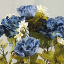 ROSE/HYDRANGEA & DAISY BUSH X14  BLUE