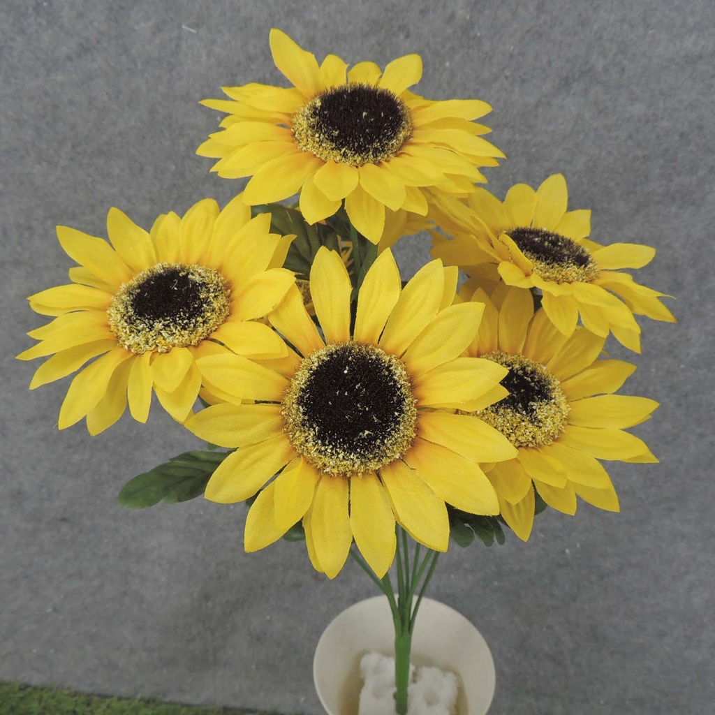 SUNFLOWER BUSH 16" X9  MUSTARD