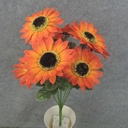 SUNFLOWER BUSH 16" X9  RED/ORANGE