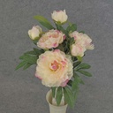 PEONY SPRAY X7 16" CREAM/PINK