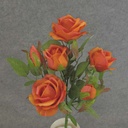 ROSE SPRAY X7  14" ORANGE