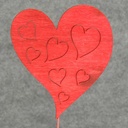 HEART 4" W/9" PICK     RED (12/BAG)