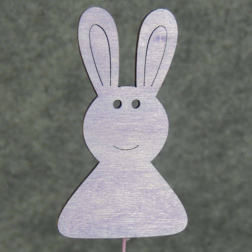 EASTER BUNNY 3.25" W/9" PICK (12/BAG) 4-ASST   ASSORTED