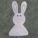 EASTER BUNNY 3.25" W/9" PICK (12/BAG) 4-ASST   ASSORTED