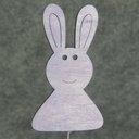 EASTER BUNNY 3.25" W/9" PICK (12/BAG) 4-ASST   ASSORTED