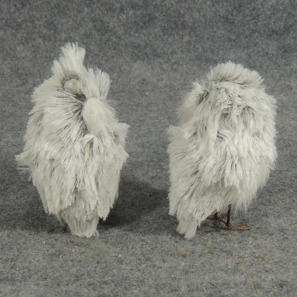 OWL 5"H PAIR OF STANDING SILVER