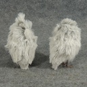 OWL 5&quot;H PAIR OF STANDING SILVER