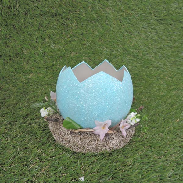 EGG PLANTER ROUND 5.5 x 4.25"  BLUE