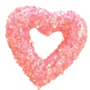 HEART 3.5"OPEN PINK  W/14" PICK SEQUIN