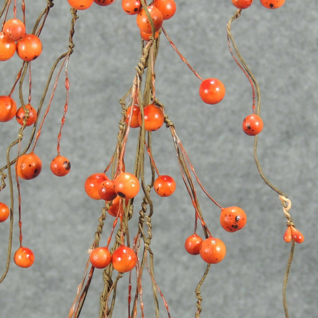 GARLAND/STRANDS 38" BERRY VINE  ORANGE