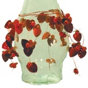 VASE-RED WIRE NECKLACE W/HEARTS