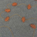 9' GARLAND 1.25" OAK LEAVES 