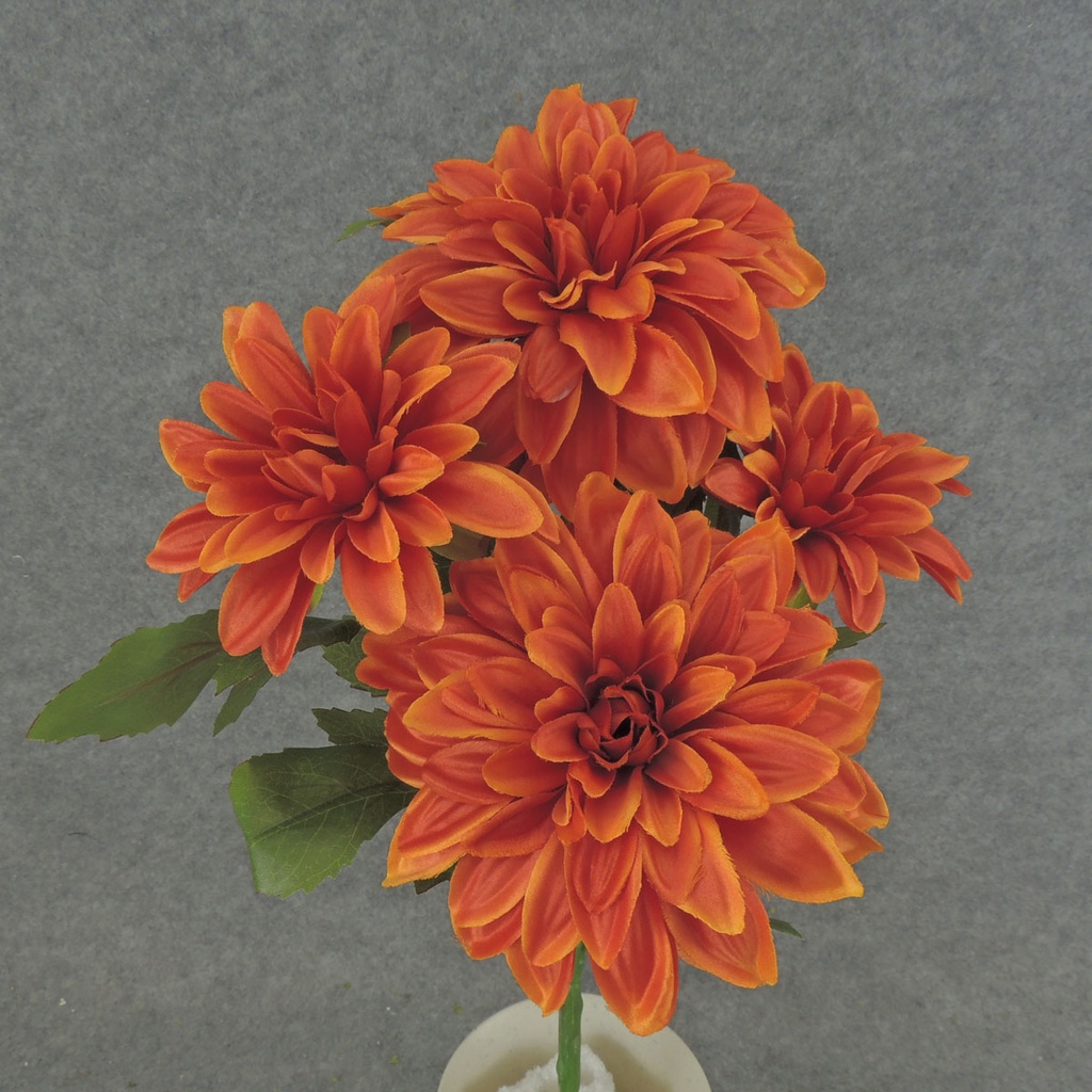 DAHLIA SPRAY X7 15.5"  ORANGE