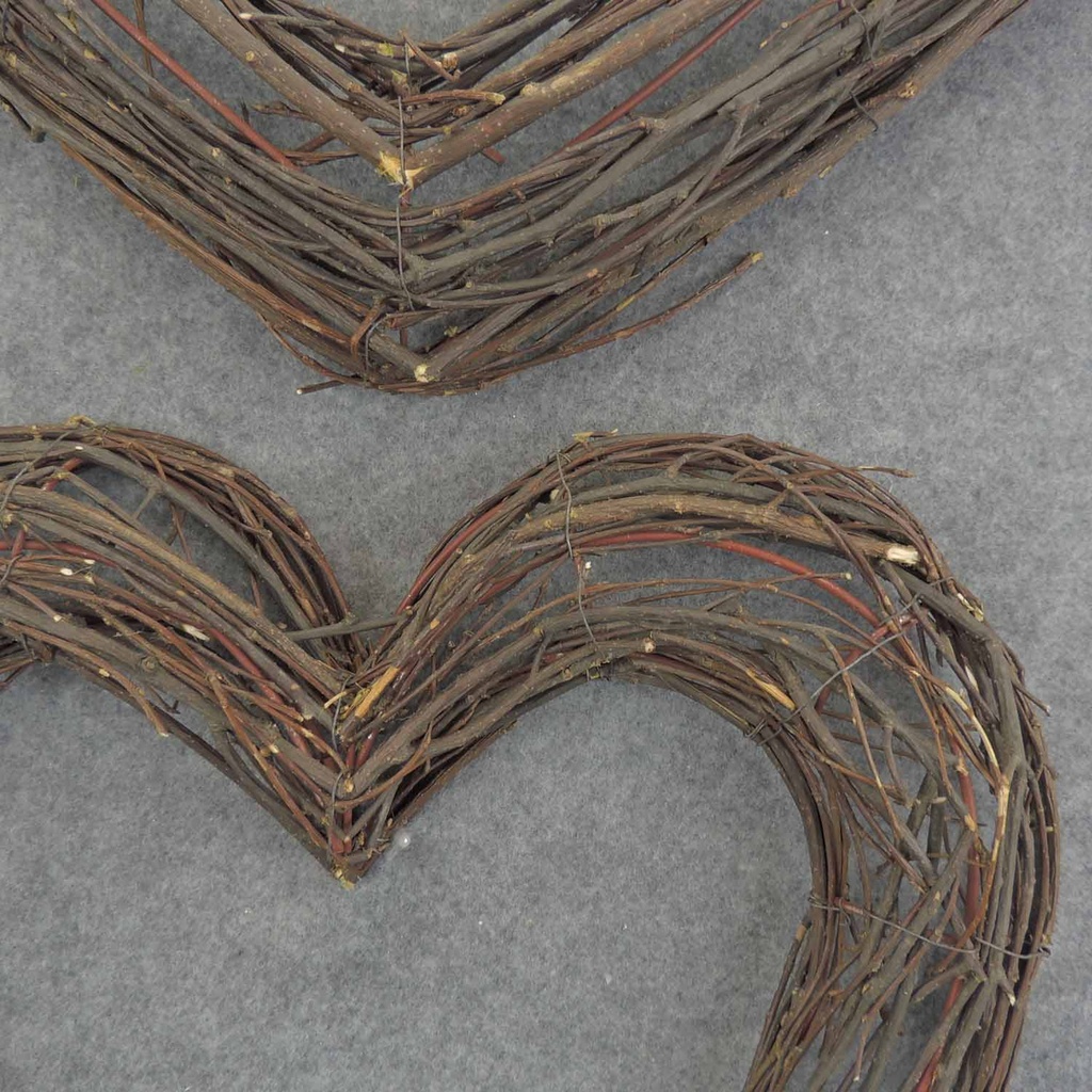 FRAME TWIG 23"/16" (2/SET) HEART SHAPED