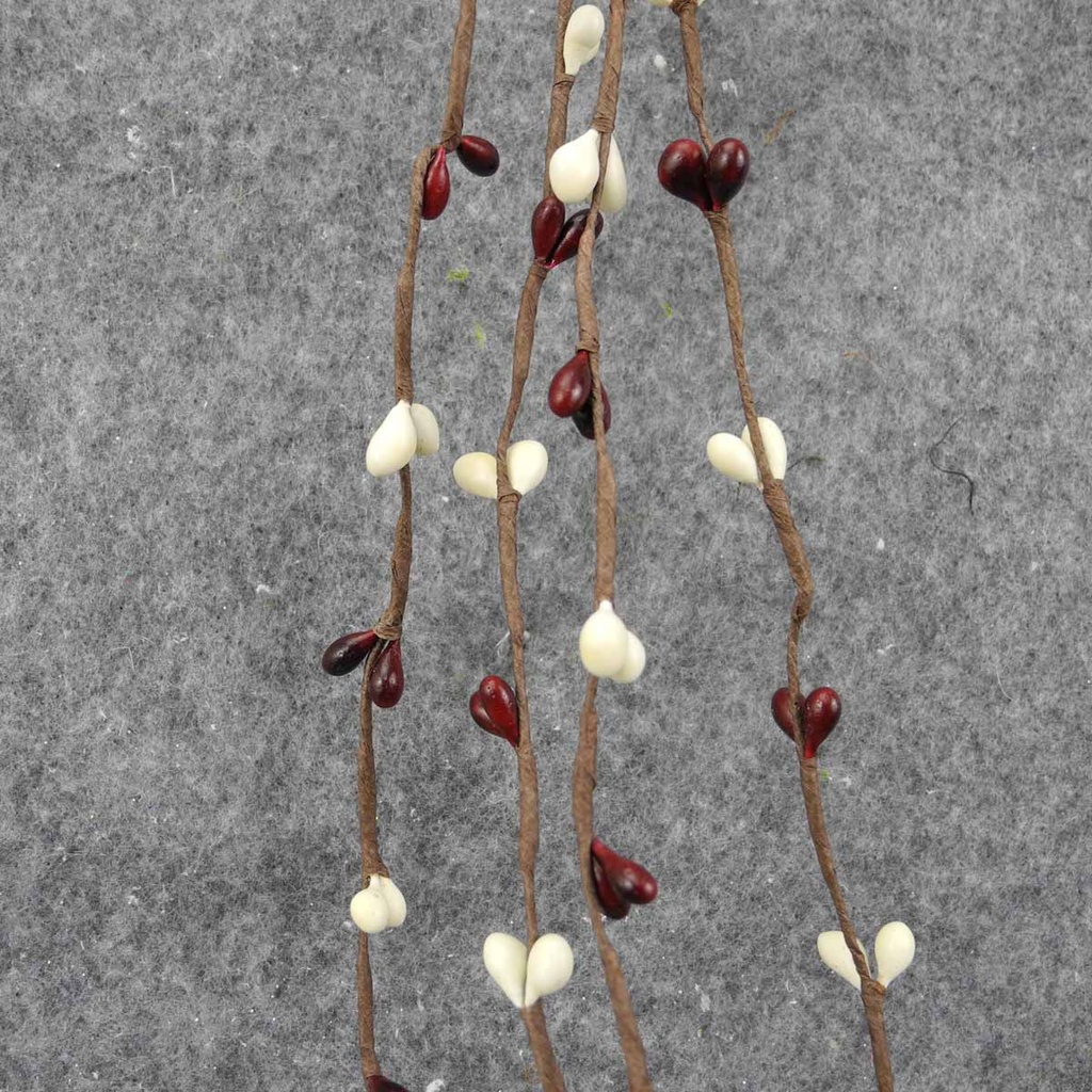 PIP BERRY GARLAND 9'  CREAM/BURGUNDY