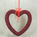 HEART DISPLAY GLITTER FOAM RED 15.3" X 15.3"