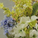 PHILOX/HYDRANGEA/LVS BOQUET 16"  CREAM/PINK/GREEN