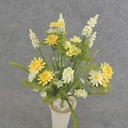 HYACINTH/DAISY BUSH X10 15"  YELLOW/CREAM