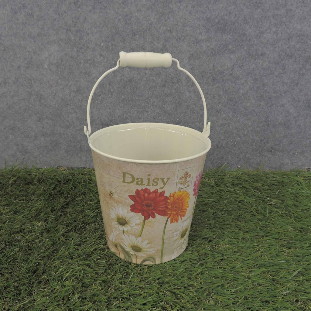 PLANTER SET GERBERA PRINT 3/SET W/HANDLE & LINER