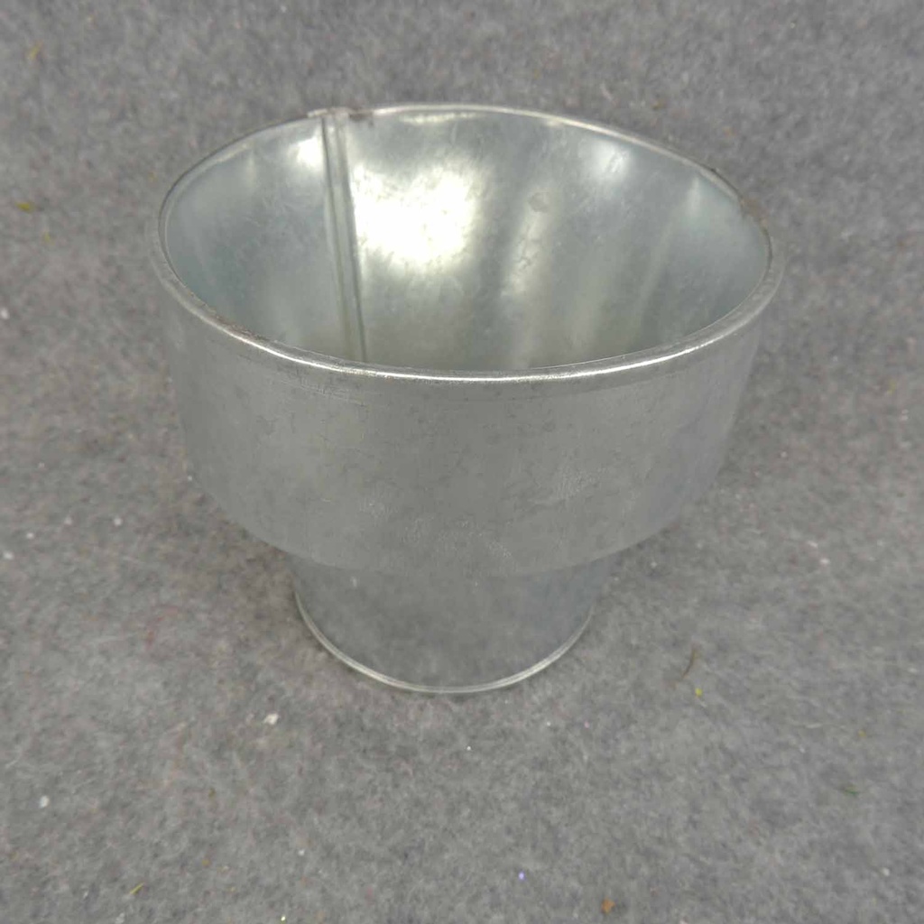 PLANTER POT 5x4.5" W/LINER GALVANIZED LOOK