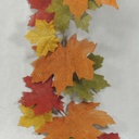 GARLAND BURLAP MAPLE LEAVES 58"  FALL