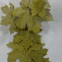 GARLAND BURLAP MAPLE LEAVES 58"  GREEN