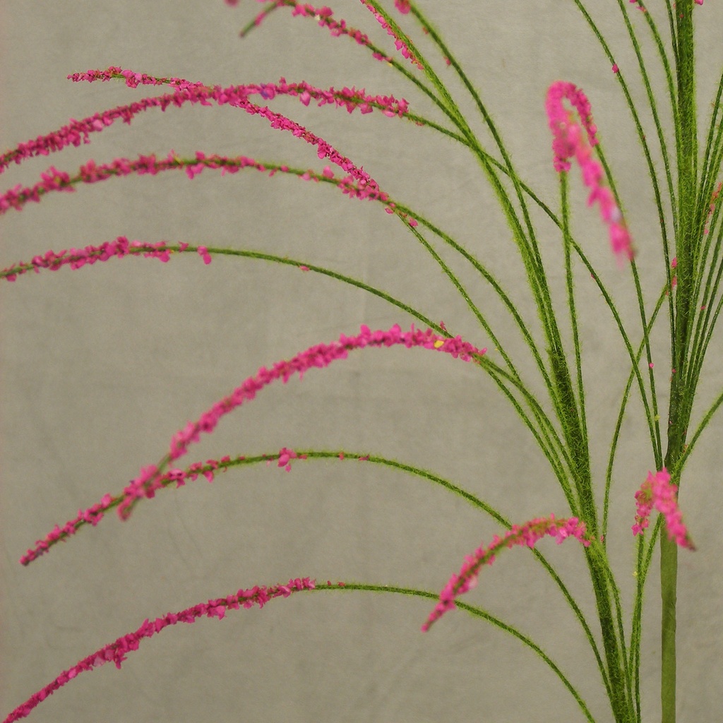 GRASS/PINE FLOCKED SPRAY 35"  FUCHSIA