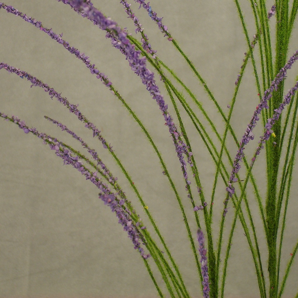 GRASS/PINE FLOCKED SPRAY 35"  LAVENDER