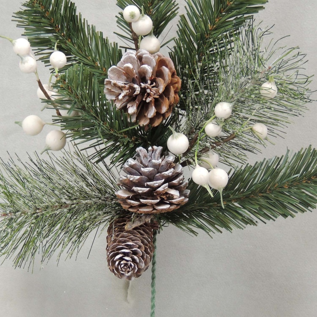 PINE SPRAY CONE/BERRY 18"